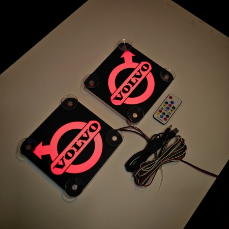 Set Embleme LED Interior VOLVO – Modul Curcubeu, 15 Culori, 200 efecte dinamice, USB - Img 5