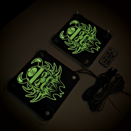 Set Embleme LED Interior VOLVO VIKING – Modul Curcubeu, 15 Culori, 200 efecte dinamice, USB - Img 7