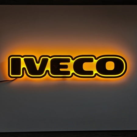 Sigla / Emblema Luminosa IVECO, 50x10 cm, Lumina alba