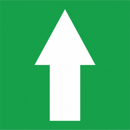 X284 Semn indicator, (sageata sus), Autocolant sau PVC