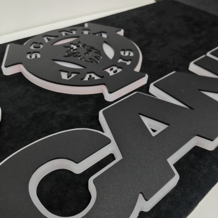 Placă Camion PREMIUM Scania Vabis 80×40 cm din Alcantara – Personalizabilă, Telecomandă Touch, Dimmer și Stabilizator de Tensiune - Img 3