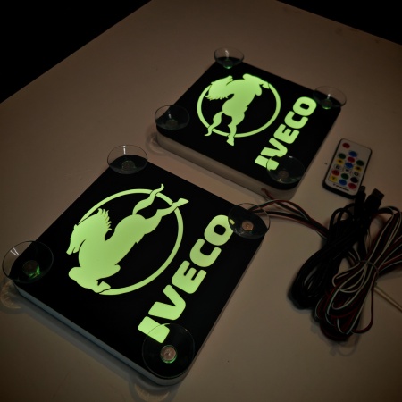 Set Embleme LED Interior IVECO – Modul Curcubeu, 15 Culori, 200 efecte dinamice, USB - Img 9