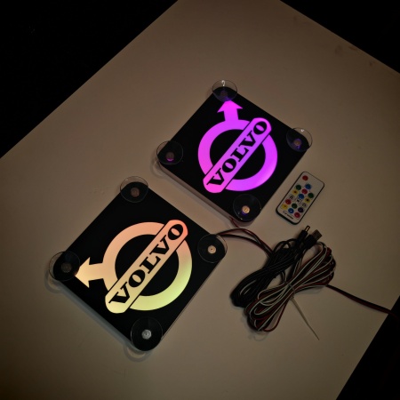 Set Embleme LED Interior VOLVO – Modul Curcubeu, 15 Culori, 200 efecte dinamice, USB - Img 12