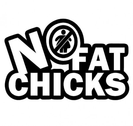 Sticker Abtibild autocolant *NO FAT CHICKS*
