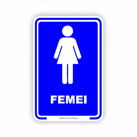A208 Semn indicator, (FEMEI) Tabla aluminiu, Autocolant sau PVC