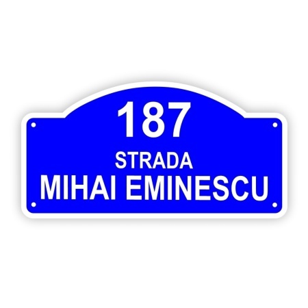 Placa Aluminiu 35x18 cm, atipica, personalizata cu numar de casa si strada - Img 4