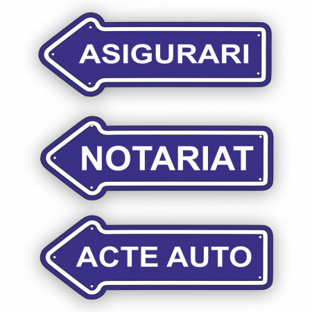 Placa Stradala personalizata 52x18 cm, Sageata informare spre stanga - Img 2