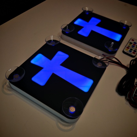Set Embleme LED Interior CRUCE – Modul Curcubeu, 15 Culori, 200 efecte dinamice, USB - Img 5