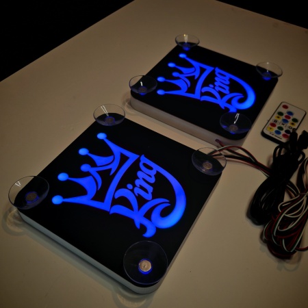 Set Embleme LED Interior KING – Modul Curcubeu, 15 Culori, 200 efecte dinamice, USB - Img 5