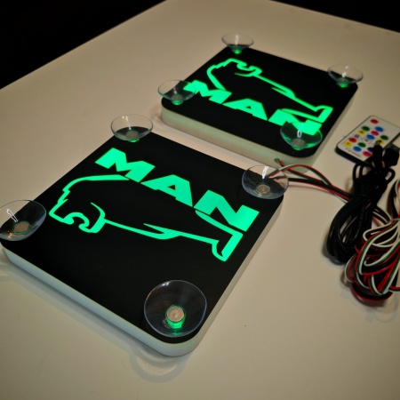 Set Embleme LED Interior MAN LEU – Modul Curcubeu, 15 Culori, 200 efecte dinamice, USB - Img 6