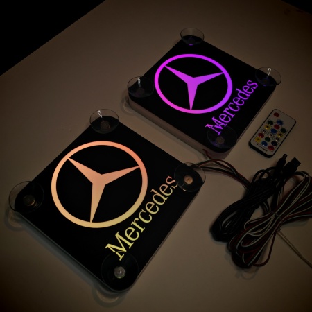 Set Embleme LED Interior MERCEDES – Modul Curcubeu, 15 Culori, 200 efecte dinamice, USB - Img 10