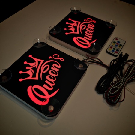 Set Embleme LED Interior QUEEN'S – Modul Curcubeu, 15 Culori, 200 efecte dinamice, USB - Img 6