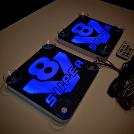 Set Embleme LED Interior SCANIA V8 SUPER – Modul Curcubeu, 15 Culori, 200 efecte dinamice, USB - Img 4