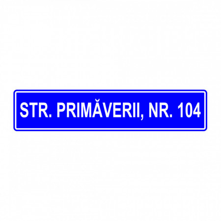 Placa Aluminiu, 52x11 cm, personalizata cu nume strada si numar stradal (1 rand ) - Img 2