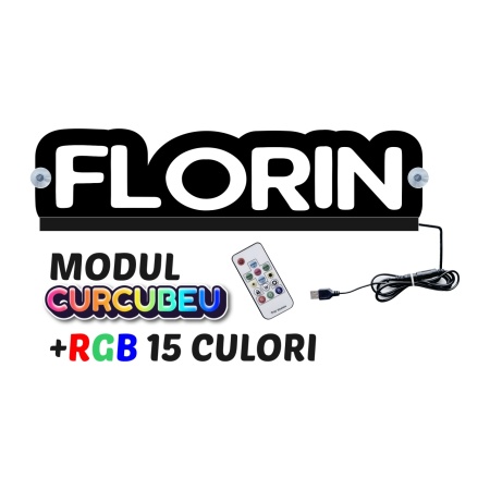 Placa Led Camion/Autoutilitara Contur-Rainbow (Curcubeu) CU NUMELE TAU - Img 4