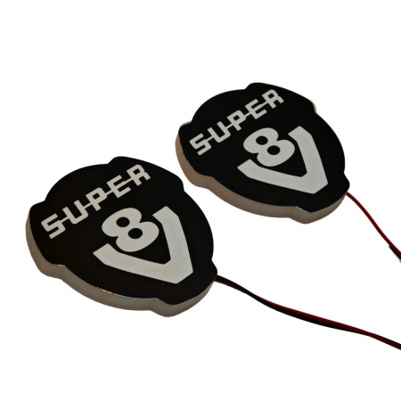Set 2 Embleme LED Exterior SCANIA V8 SUPER – Iluminare Totală (Față + Contur), Waterproof, Fixare cu Șuruburi, Stabilizator de Tensiune, 12V-24V - Img 3