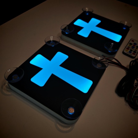 Set Embleme LED Interior CRUCE – Modul Curcubeu, 15 Culori, 200 efecte dinamice, USB - Img 3