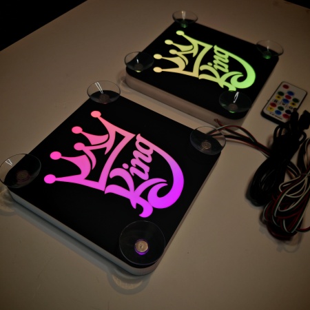 Set Embleme LED Interior KING – Modul Curcubeu, 15 Culori, 200 efecte dinamice, USB - Img 3