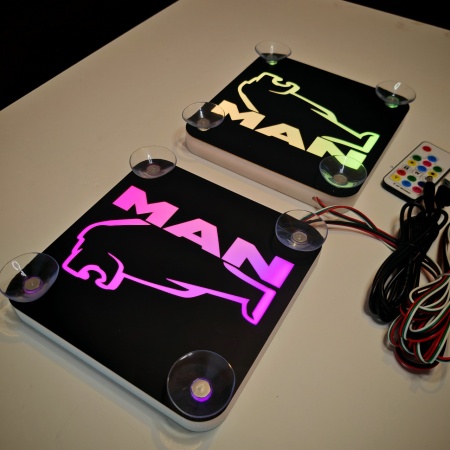 Set Embleme LED Interior MAN LEU – Modul Curcubeu, 15 Culori, 200 efecte dinamice, USB - Img 3