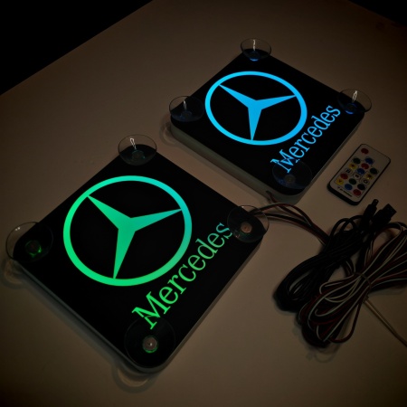 Set Embleme LED Interior MERCEDES – Modul Curcubeu, 15 Culori, 200 efecte dinamice, USB - Img 7