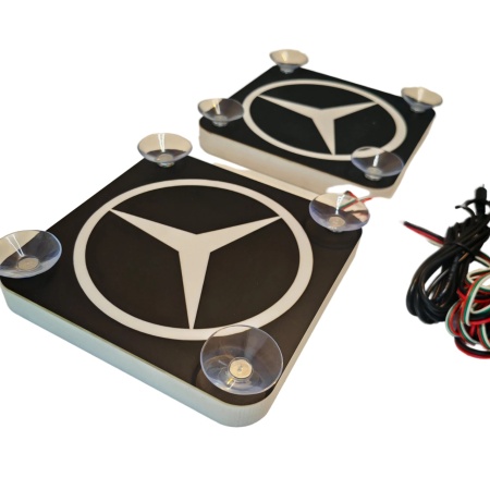 Set Embleme LED Interior MERCEDES 2 – Modul Curcubeu, 15 Culori, 200 efecte dinamice, USB - Img 2