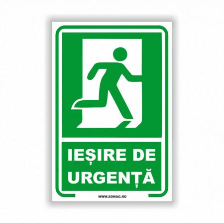 V244 Semn indicator, (iesire de urgenta), Tabla aluminiu, Autocolant sau PVC