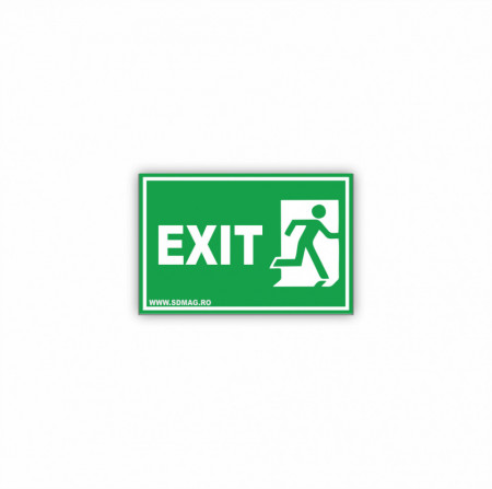 V254 Semn indicator (iesire - exit),Tabla aluminiu, Autocolant sau PVC