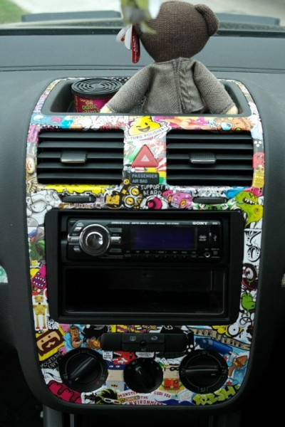 Autocolant Sticker Bomb pentru interiorul masini ( plansa Bord sau alte elemente ) 150x35 cm - Img 4