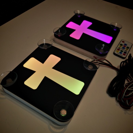 Set Embleme LED Interior CRUCE – Modul Curcubeu, 15 Culori, 200 efecte dinamice, USB - Img 9
