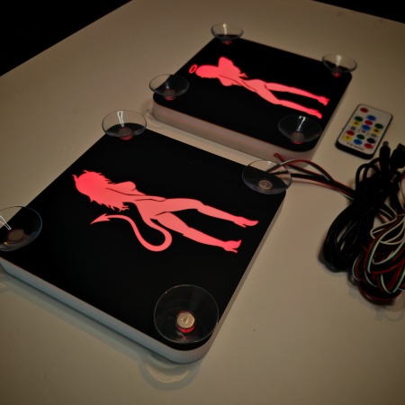 Set Embleme LED Interior INGER &amp; DRACUSOR – Modul Curcubeu, 15 Culori, 200 efecte dinamice, USB - Img 8