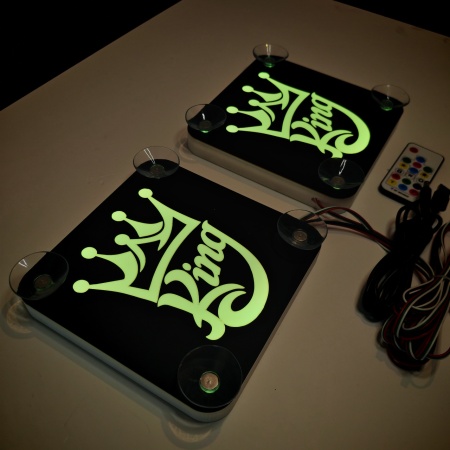 Set Embleme LED Interior KING – Modul Curcubeu, 15 Culori, 200 efecte dinamice, USB - Img 9