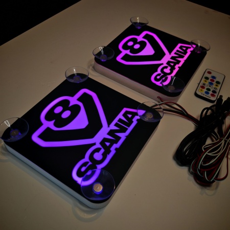 Set Embleme LED Interior SCANIA V8 (2) – Modul Curcubeu, 15 Culori, 200 efecte dinamice, USB - Img 11
