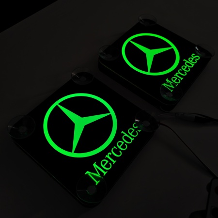 Set Embleme PLACI LED Dinamice, interior, Mercedes, 18x18 cm - Img 6