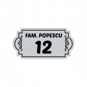 ABS176 Placa ABS Personalizata numar apartament (TEXT PERSONALIZAT)