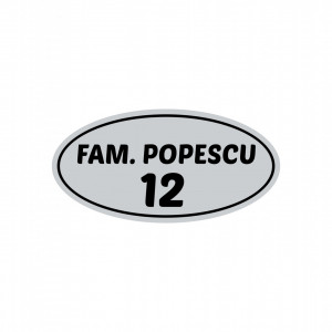 ABS181 Placa ABS Personalizata numar apartament (TEXT PERSONALIZAT)