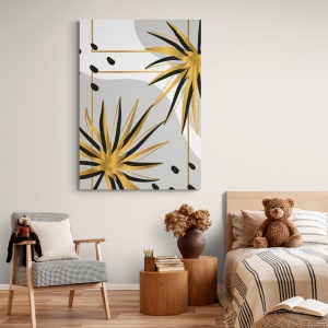 (GOLD090) Tablou Canvas Black & Gold