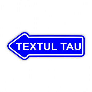 Placa Aluminiu, 58x20 cm, sageata spre stanga, personalizata - Img 3