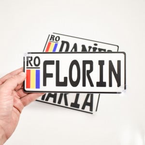 Placa Auto Personalizata cu Numele tau 20x8cm - Img 3