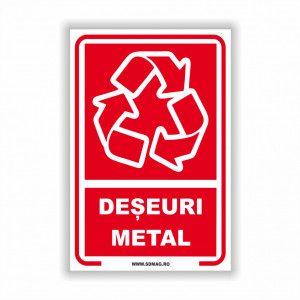 R224 Semn indicator, (deseuri metal), tabla aluminiu, Autocolant sau PVC