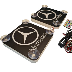 Set Embleme LED Interior MERCEDES – Modul Curcubeu, 15 Culori, 200 efecte dinamice, USB - Img 2