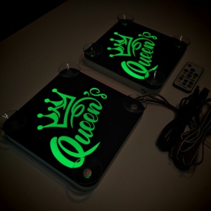 Set Embleme LED Interior QUEEN'S – Modul Curcubeu, 15 Culori, 200 efecte dinamice, USB - Img 7