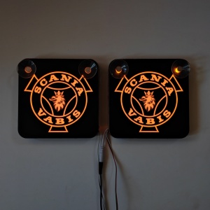 Set Embleme PLACI LED Dinamice, interior, SCANIA VABIS , 18x18 cm - Img 8