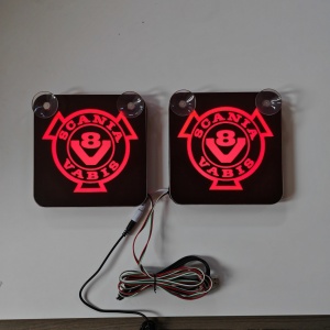 Set Embleme PLACI LED Dinamice, interior, SCANIA VABIS V8, 18x18 cm - Img 7