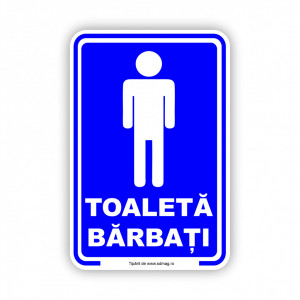A181 Semn indicator, (toaleta barbati), tabla aluminiu, Autocolant sau PVC