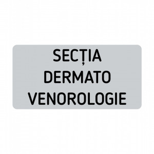 ABS105 Placa ABS 20x10 cm Personalizata (SECTIA DERMATO VENOROLOGIE)