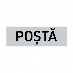 ABS186 Placa ABS Personalizata casuta postala 15x5cm (TEXT PERSONALIZAT)