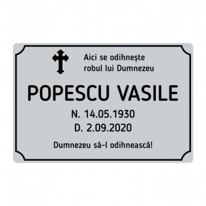 ABS191 Placa ABS Personalizata 20X30 CM (FUNERARA)
