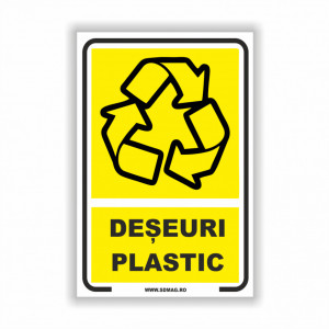 G123 Semn indicator, (deseuri plastic), tabla aluminiu, Autocolant sau PVC