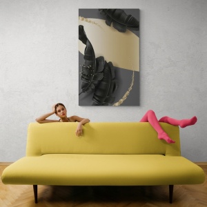 (GOLD0078) Tablou Canvas Black & Gold