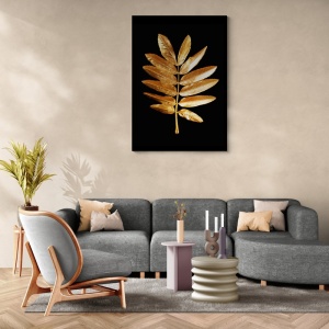 (GOLD075) Tablou Canvas Black & Gold